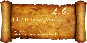 Ládi Osszián névjegykártya